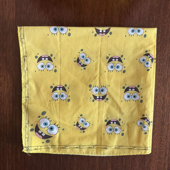 VTG SpongeBob SquarePants Bandana Gaiter Scarf Viacom 2004 Nickelodeon Cotton - Picture 3 of 8